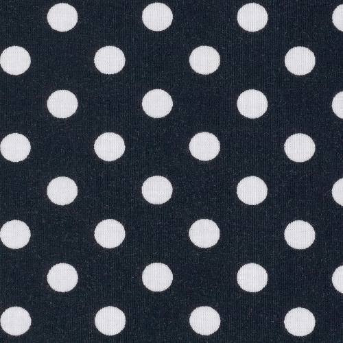 Jersey Swafing - Punkte - 1 cm - Dunkelblau - Reststück ca. 200 cm